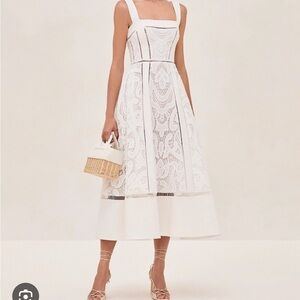 Alexis White Lace Midi Dress
